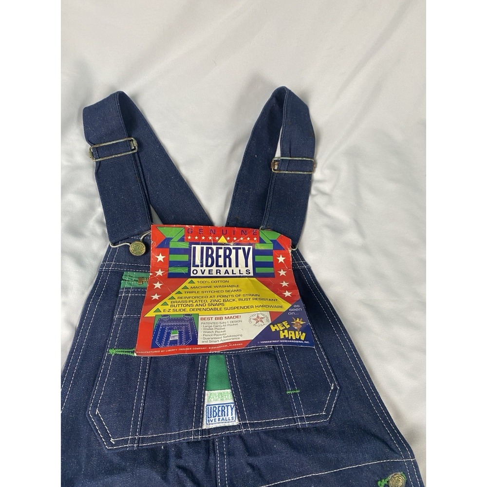 Liberty Overalls Mens 28x32 Blue New Vintage Denim Bib Workwear Made in USA‎